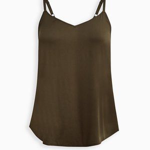 Torrid Army green tank top 4X